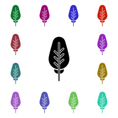 Poster - Leaf, nature multi color style icon. Simple glyph, flat vector of ecology icons for ui and ux, website or mobile application