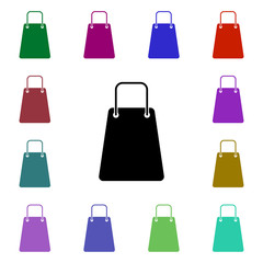 Poster - Eco bag multi color style icon. Simple glyph, flat vector of ecology icons for ui and ux, website or mobile application