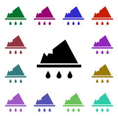 Poster - Melting, iceberg multi color style icon. Simple glyph, flat vector of ecology icons for ui and ux, website or mobile application