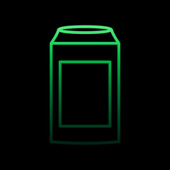 Poster - Can of cola nolan icon. Simple thin line, outline vector of fast food icons for ui and ux, website or mobile application