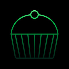 Poster - Cup cake nolan icon. Simple thin line, outline vector of fast food icons for ui and ux, website or mobile application