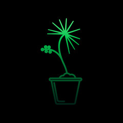 Poster - Saw palmetto in pot nolan icon. Simple thin line, outline vector of flower icons for ui and ux, website or mobile application