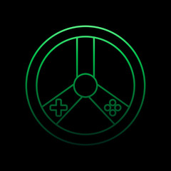 Poster - Game steering wheel nolan icon. Simple thin line, outline vector of gaming icons for ui and ux, website or mobile application