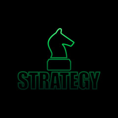 Poster - Logo strategy games nolan icon. Simple thin line, outline vector of gaming icons for ui and ux, website or mobile application