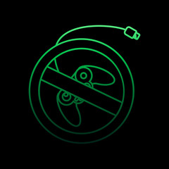 Poster - ban on a game console nolan icon. simple thin line, outline vector of gaming icons for ui and ux, we