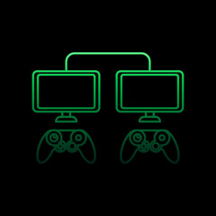 Poster - Network video game nolan icon. Simple thin line, outline vector of gaming icons for ui and ux, website or mobile application