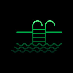 Poster - Pool nolan icon. Simple thin line, outline vector of hotel icons for ui and ux, website or mobile application