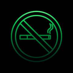 Poster - No smoking sign nolan icon. Simple thin line, outline vector of hotel icons for ui and ux, website or mobile application