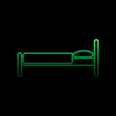 Poster - Bed nolan icon. Simple thin line, outline vector of hotel icons for ui and ux, website or mobile application