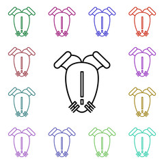 Poster - Tongue, organ multi color style icon. Simple thin line, outline vector of human organ icons for ui and ux, website or mobile application