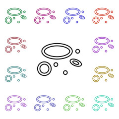 Poster - Blood, organ multi color style icon. Simple thin line, outline vector of human organ icons for ui and ux, website or mobile application