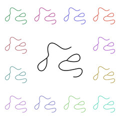Poster - Sperm, organ multi color style icon. Simple thin line, outline vector of human organ icons for ui and ux, website or mobile application