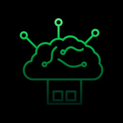 Aufkleber - Cloud storage nolan icon. Simple thin line, outline vector of intelligence icons for ui and ux, website or mobile application