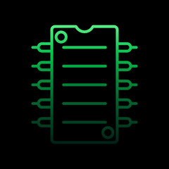 Aufkleber - Chip nolan icon. Simple thin line, outline vector of intelligence icons for ui and ux, website or mobile application