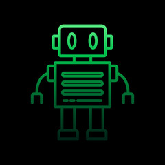 Poster - Robot nolan icon. Simple thin line, outline vector of intelligence icons for ui and ux, website or mobile application