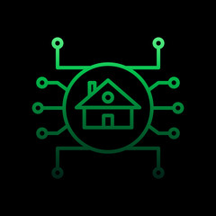 Poster - Smart house nolan icon. Simple thin line, outline vector of intelligence icons for ui and ux, website or mobile application