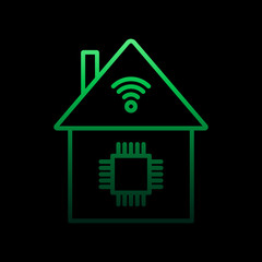 Poster - Smart house nolan icon. Simple thin line, outline vector of intelligence icons for ui and ux, website or mobile application