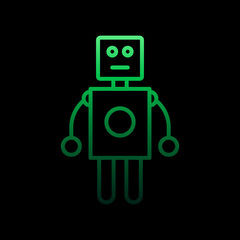 Poster - Robot nolan icon. Simple thin line, outline vector of intelligence icons for ui and ux, website or mobile application