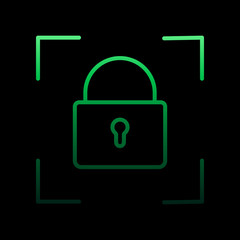 Poster - Smart lock nolan icon. Simple thin line, outline vector of intelligence icons for ui and ux, website or mobile application