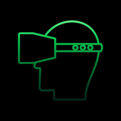 Poster - Virtual reality glasses nolan icon. Simple thin line, outline vector of intelligence icons for ui and ux, website or mobile application