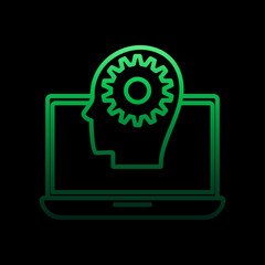 Poster - Computer management nolan icon. Simple thin line, outline vector of intelligence icons for ui and ux, website or mobile application