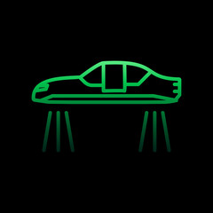 Poster - Flying car nolan icon. Simple thin line, outline vector of intelligence icons for ui and ux, website or mobile application