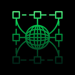 Poster - Global links nolan icon. Simple thin line, outline vector of intelligence icons for ui and ux, website or mobile application
