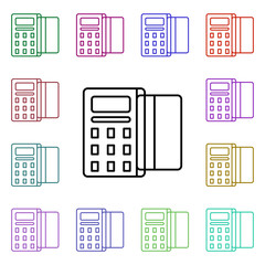 Poster - subtraction of funds multi color style icon. Simple thin line, outline vector of online shopping icons for ui and ux, website or mobile application