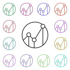 Poster - statistics multi color style icon. Simple thin line, outline vector of online shopping icons for ui and ux, website or mobile application