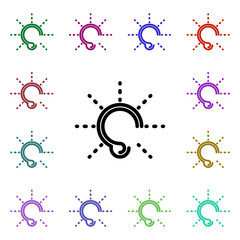 Poster - Awareness, ear, hear, hearing, listen multi color style icon. Simple glyph, flat vector of peace and humanrights icons for ui and ux, website or mobile application