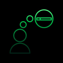 Poster - Healthcare, smoke, user, cigarette, sign nolan icon. Simple thin line, outline vector of quit smoking icons for ui and ux, website or mobile application