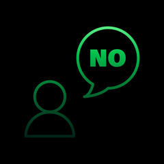 Poster - No smoking, no smoke, communications, speech bubble nolan icon. Simple thin line, outline vector of quit smoking icons for ui and ux, website or mobile application