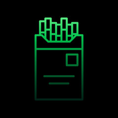 Poster - Cigarettes, good wills, tobacco, box nolan icon. Simple thin line, outline vector of quit smoking icons for ui and ux, website or mobile application