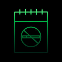 Poster - No smoking, date, no smoke, calendar nolan icon. Simple thin line, outline vector of quit smoking icons for ui and ux, website or mobile application