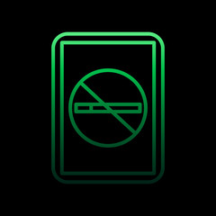 Poster - Quit smoking, tobacco, smartphone, signaling nolan icon. Simple thin line, outline vector of quit smoking icons for ui and ux, website or mobile application