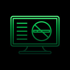Poster - Quit smoking, monitor, computer, healthcare nolan icon. Simple thin line, outline vector of quit smoking icons for ui and ux, website or mobile application