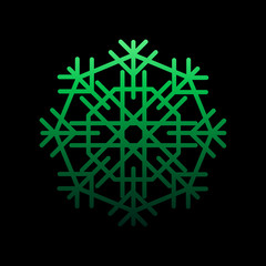 Poster - Snowflake, snow, winter nolan icon. Simple thin line, outline vector of snowflakes icons for ui and ux, website or mobile application