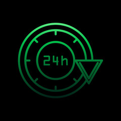 Poster - Time nolan icon. Simple thin line, outline vector of time icons for ui and ux, website or mobile application