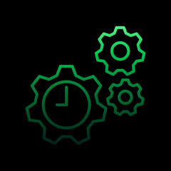 Poster - Settings time nolan icon. Simple thin line, outline vector of time icons for ui and ux, website or mobile application