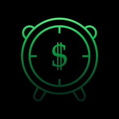 Poster - Time is money nolan icon. Simple thin line, outline vector of time icons for ui and ux, website or mobile application