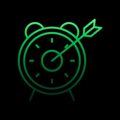Poster - Target time nolan icon. Simple thin line, outline vector of time icons for ui and ux, website or mobile application