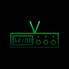 Poster - Digital clock nolan icon. Simple thin line, outline vector of time icons for ui and ux, website or mobile application