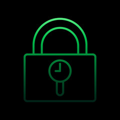 Poster - Padlock nolan icon. Simple thin line, outline vector of time icons for ui and ux, website or mobile application