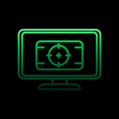 Poster - Game in the monitor nolan icon. Simple thin line, outline vector of virtual reality icons for ui and ux, website or mobile application