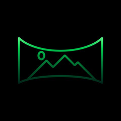 Poster - Wide screen format nolan icon. Simple thin line, outline vector of virtual reality icons for ui and ux, website or mobile application