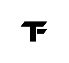 Initial 2 letter Logo Modern Simple Black TF
