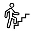 Climbing Stairs Vector or Illustration