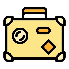 Poster - Luggage icon. Outline luggage vector icon for web design isolated on white background