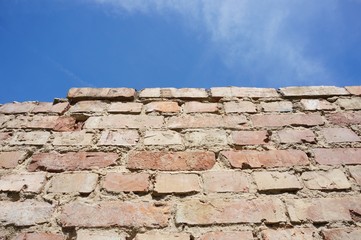 Sticker - Low angle shot of an old brick wall