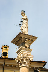 Udine, Italy. View of piazza della Liberta (square of Liberty) in Udine.